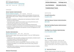 Mcsa Knowledge Basic Skills and Resume Sample System Administrator Resume: 4 Sys Admin Resume Examples & Guide …