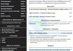 Mechanical Engineer Oil and Gas Resume Samples Sample Resume Of Petroleum Engineer with Template & Writing Guide …