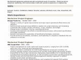 Mechanical Project Engineer Resume Sample Pdf Mechanical Project Engineer Resume Samples