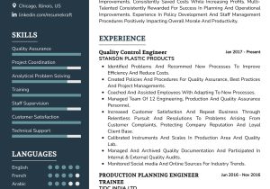 Mechanical Quality assurance Engineer Resume Sample Quality Engineer Resume Sample 2022 Writing Tips – Resumekraft