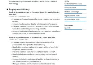 Medical assistant Back Office Resume Sample Medical Support assistant Resume Examples & Writing Tips 2022 (free