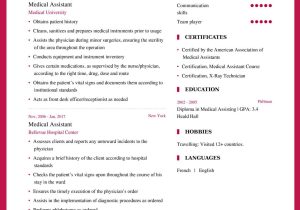 Medical assistant Objective Sample On Resume Medical assistant Resume Sample – My Resume format – Free Resume …