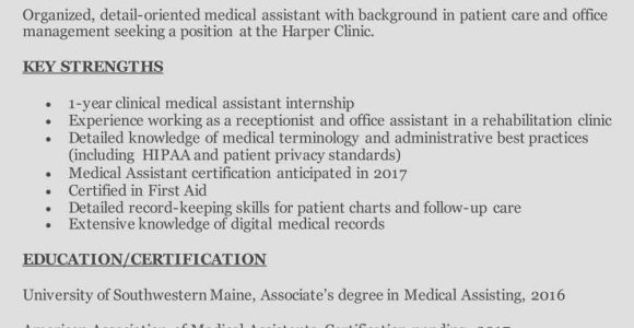Medical assistant Sample Resumes No Experience How to Write A Medical assistant Resume (with Examples)