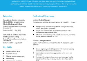 Medical Billing and Coding Specialist Sample Resume Medical Billing and Coding Specialist Resume Examples In 2022 …