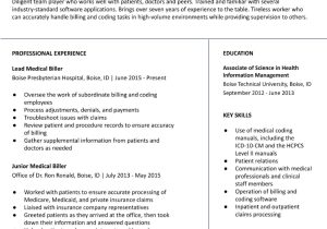 Medical Billing and Collections Sample Resume Medical Billing and Coding Specialist Resume Examples In 2022 …