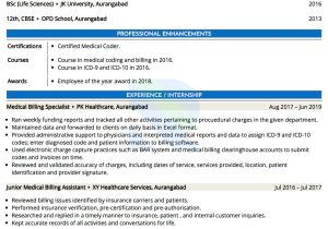 Medical Claims and Billing Specialist Sample Resume Sample Resume Of Medical Billing Specialist with Template …