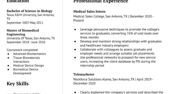 Medical Device Sales Rep Resume Sample Entry-level Medical Sales Representative Resume Examples In 2022 …