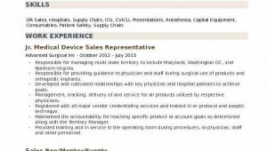 Medical Device Sales Representative Resume Sample Medical Device Sales Representative Resume Samples