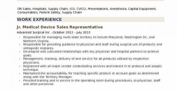 Medical Device Sales Representative Resume Sample Medical Device Sales Representative Resume Samples