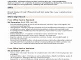 Medical Front Office assistant Resume Sample Front Fice Medical assistant Resume Samples
