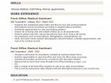 Medical Front Office assistant Resume Sample Front Fice Medical assistant Resume Samples