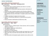 Medical Front Office assistant Resume Sample Front Fice Medical assistant Resume Samples