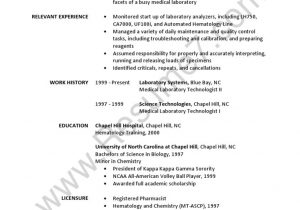 Medical Technologist Resume and Cover Letter Templates Laboratory Technician Resume Sample Pdf Medical Laboratory …