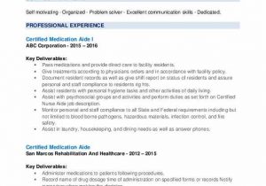 Medication Aide Resume Sample Entry Level Certified Medication Aide Resume Samples
