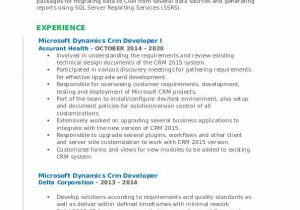 Microsoft Dynamics Crm Developer Sample Resume Microsoft Dynamics Crm Developer Resume Samples