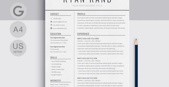 Motion Graphics Resume Template Free Download Google Docs Resume Template by Resume Templates On Dribbble