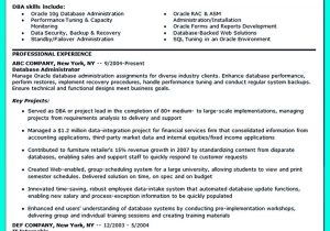 Ms Sql Server Dba Sample Resume High Impact Database Administrator Resume to Get Noticed Easily …