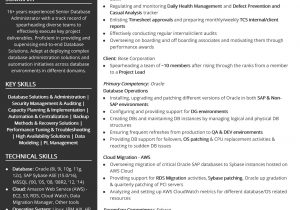Ms Sql Server Dba Sample Resume Sql Server Database Administrator Resume October 2021