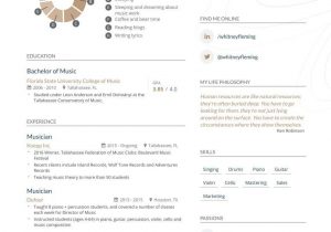 Music Resume Template for College Application Musician Resume Examples [inside How-to Tips] Enhancv