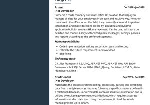 Net Developer with Web Api Sample Resume Dot Net Developer Cv Sample 2022 Writing Tips – Resumekraft