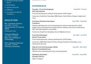 Net Front End Developer Sample Resume Front End Engineer Resume Sample 2022 Writing Tips – Resumekraft