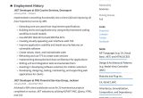 Net Sample Resume for Maintenance Projects Net Developer Resume & Writing Guide  17 Templates 2022