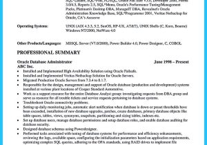Netbackup 8.0 Resume Sample for 10 Years Experience Awesome High Impact Database Administrator Resume to Get Noticed …