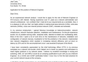 Network Engineer Cover Letter Resume Sample Network Engineer Cover Letter Samples & Guides Cresuma