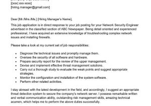 Network Engineer Cover Letter Resume Sample Network Security Engineer Cover Letter Examples – Qwikresume