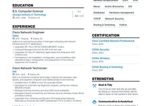 Network Engineer Sample Resume with 10 Years Experience Network Engineer Resume Samples and Writing Guide for 2022 (layout …