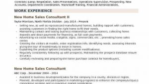 New Home Sales Consultant Resume Sample New Home Sales Consultant Resume Samples