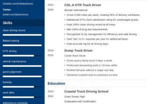 New Truck Driver Resume Sample Canada Truck Driver Resumeâexamples and 25lancarrezekiq Writing Tips