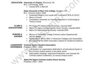 Newly Graduate In Criminal Justice Resume Sample Criminial Justice Resume Sample Pdf