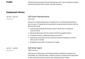 No Experience Call Center Resume Sample Call Center Resume & Guide (lancarrezekiq 12 Free Downloads) 2022