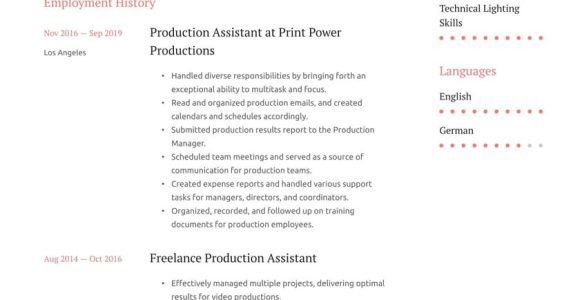 No Experience Production assistant Resume Samples Production assistant Resume Examples & Writing Tips 2022 (free Guide)
