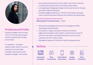 No Experience social Media Specialist Resume Sample social Media Specialist Resume Free Resume Template – Piktochart