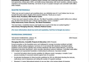 Non Profit Board Of Directors Resume Sample Program Director Page1