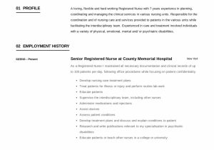 Nurse Sample Resume with Job Description Registered Nurse Resume Sample & Writing Guide
