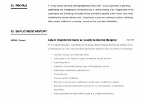 Nurse Sample Resume with Job Description Registered Nurse Resume Sample & Writing Guide