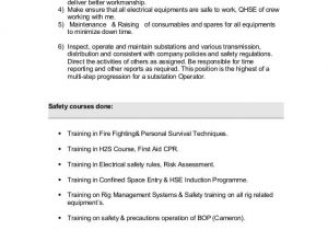 Oil and Gas Electrician Resume Sample Resume Electrical Engineer for Oil & Gas