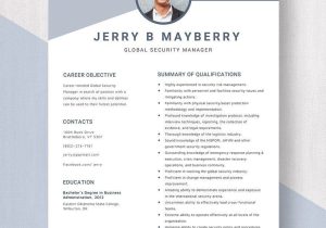 Operations Manager for Security Company Sample Resume Global Security Manager Resume Template – Word, Apple Pages …