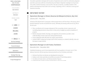 Operations Manager with One Year Experience Sample Resume Operations Manager Resume & Writing Guide  12 Examples Pdf