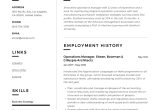 Operations Manager with One Year Experience Sample Resume Operations Manager Resume & Writing Guide  12 Examples Pdf