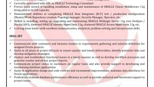 Oracle Dba Fresher Sample Resume Free oracle Dba Sample Resumes, Download Resume format Templates!