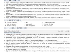 Oracle Dba Sample Resume 1 Year Experience Database Administrator Resume Examples & Template (with Job …
