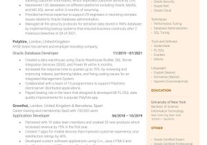 Oracle Dba Sample Resume 1 Year Experience oracle Database Administrator Resume Example for 2022 Resume Worded