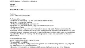 Oracle forms and Reports Sample Resume oracle Dba Resume Sample oracle Database
