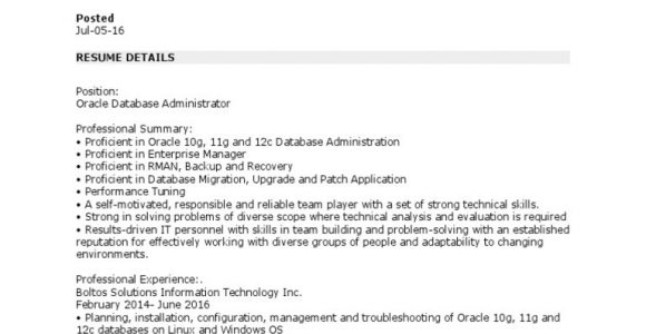 Oracle forms and Reports Sample Resume oracle Dba Resume Sample oracle Database