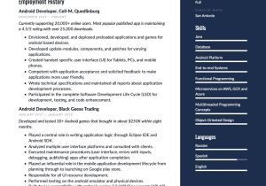 Orange County Resumes Samples for android 7 Years android Developer Resume Guide & Examples  20 Pdf’s 2022