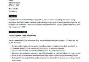 Orange County Resumes Samples for android 7 Years android Developer Resume Guide & Examples  20 Pdf’s 2022